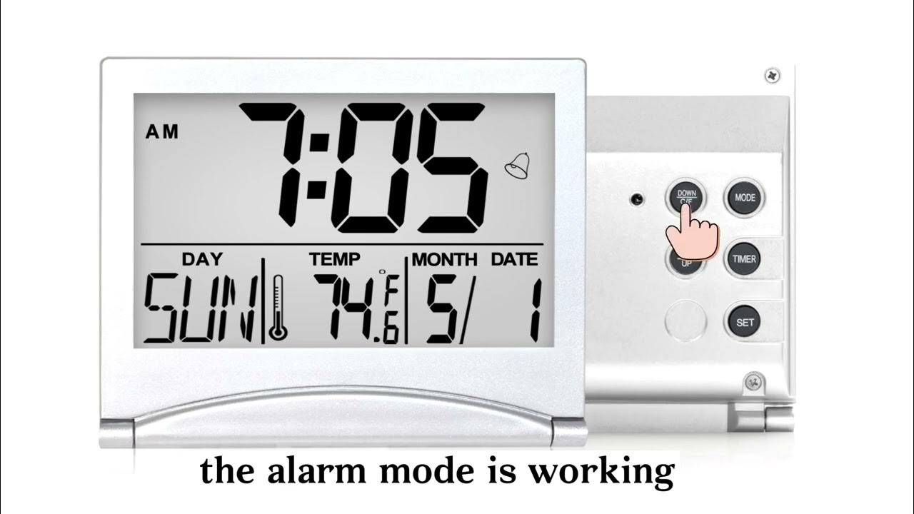 Betus travel alarm clock how to set the alarm youtube