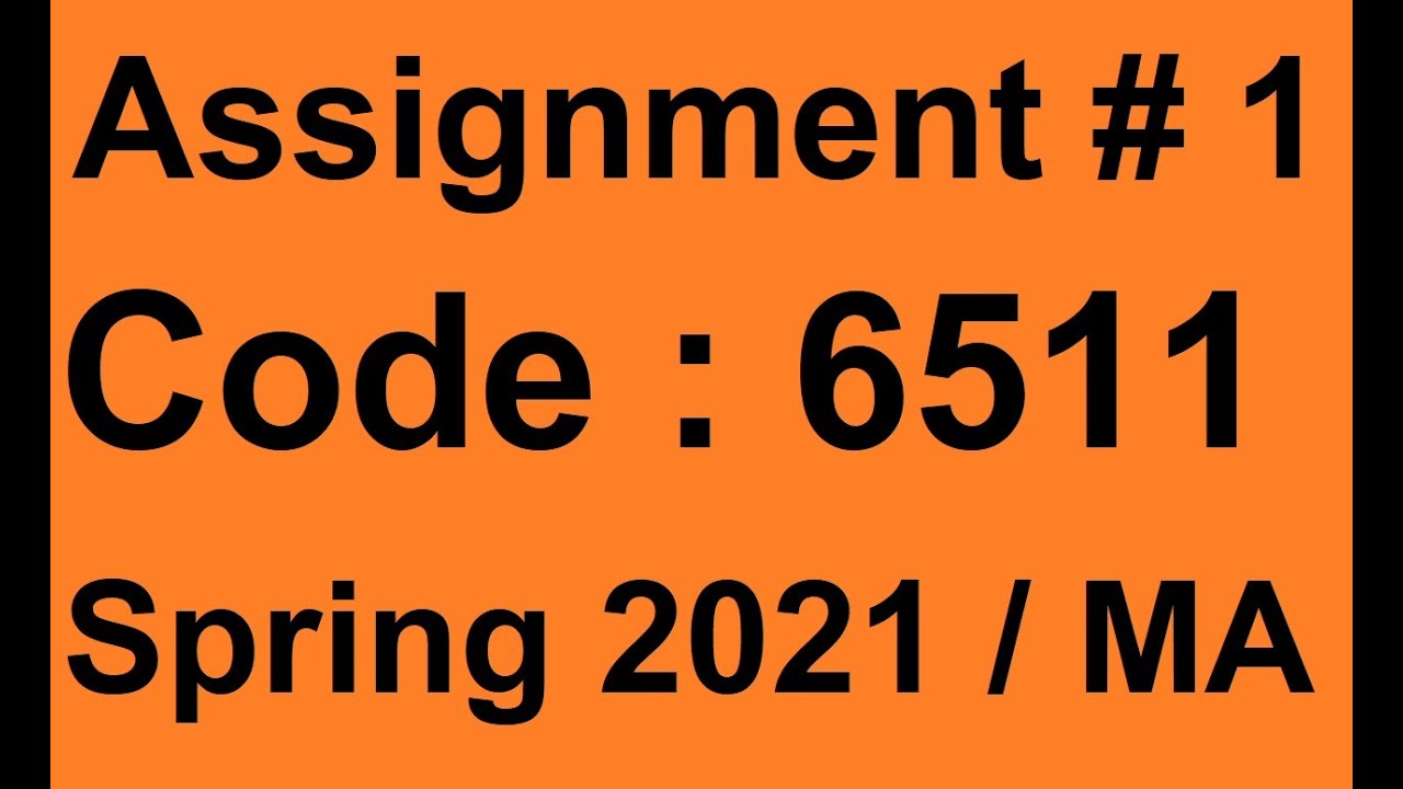aiou solved assignment 6511