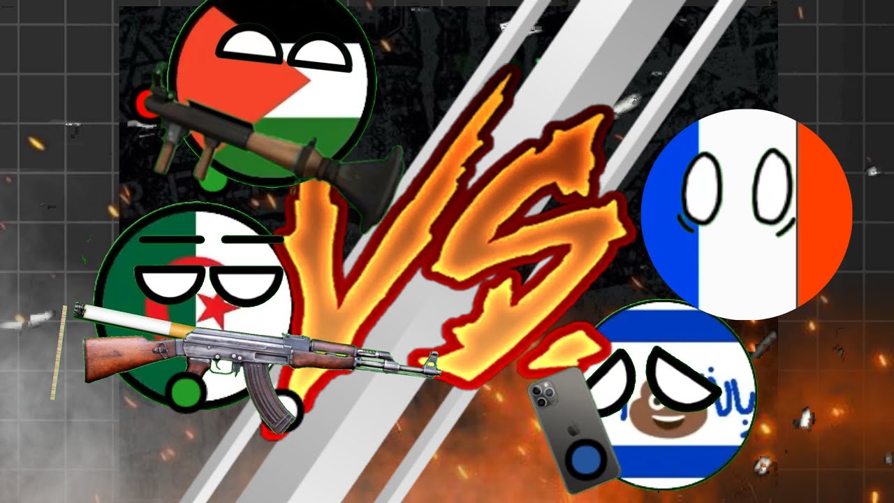 الجزائر 🇩🇿 تتحد مع فلسطين 🇵🇸 للقضاء على اعدائهم #countryballs @Youcefalgdzx