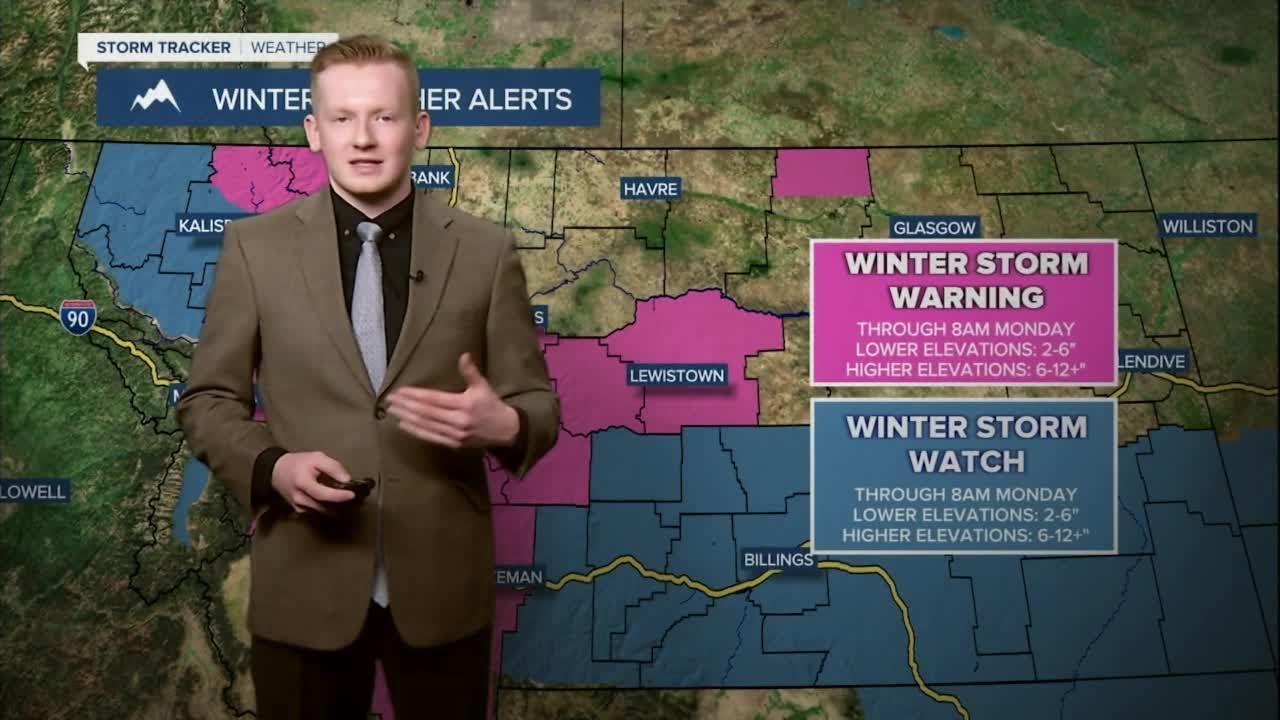 Winter Storm Warnings in effect for portions of central Montana - YouTube