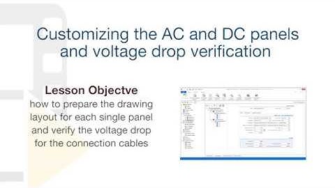 Solarius PV Tutorial - Customizing the AC and DC switch panels and voltage drop checks