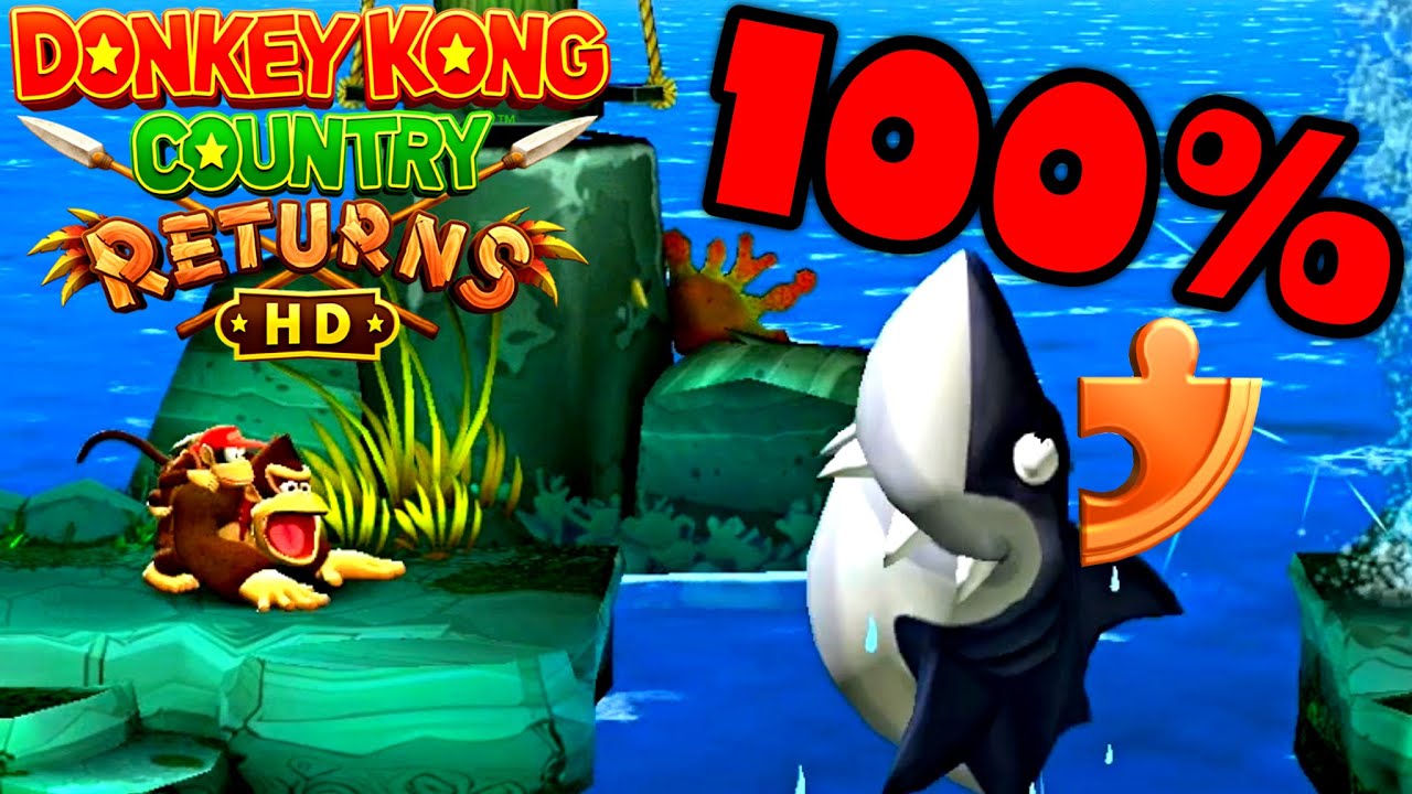 9-2 Gushin' Geysers 🐵 Donkey Kong Country Returns HD 100