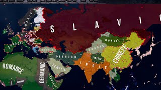 WW2 but Alliances Based on Languages  HOI4 Timelapse