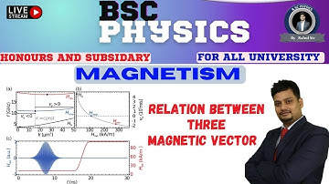 RELATION BETWEEN THREE MAGNETIC VECTOR| BSC PHYSICS| BSC PHYSICS BY RAHUL SIR
