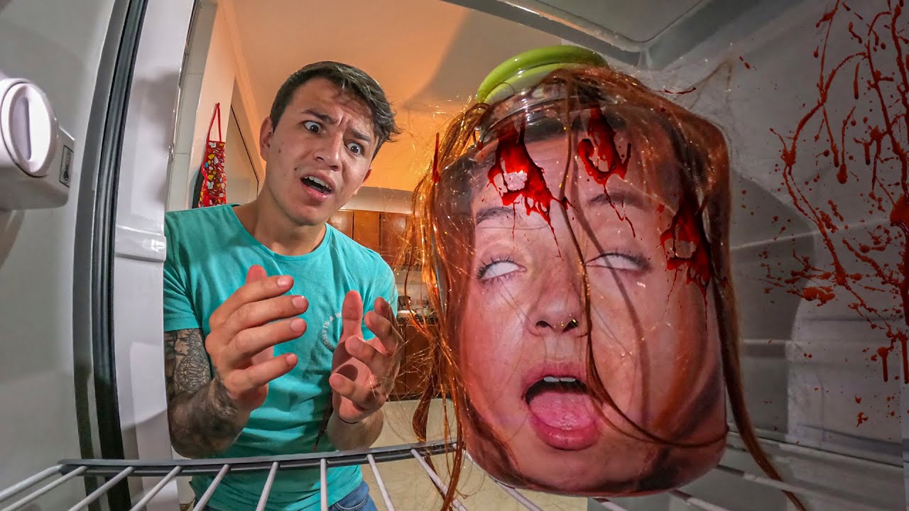 ENCUENTRO LA CABEZA DE MI NOVIA EN EL REFRIGERADOR * Broma Halloween🎃