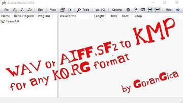 AWAVE STUDIO - wav, aiff, sf2...etc. to KMP (KORG) format