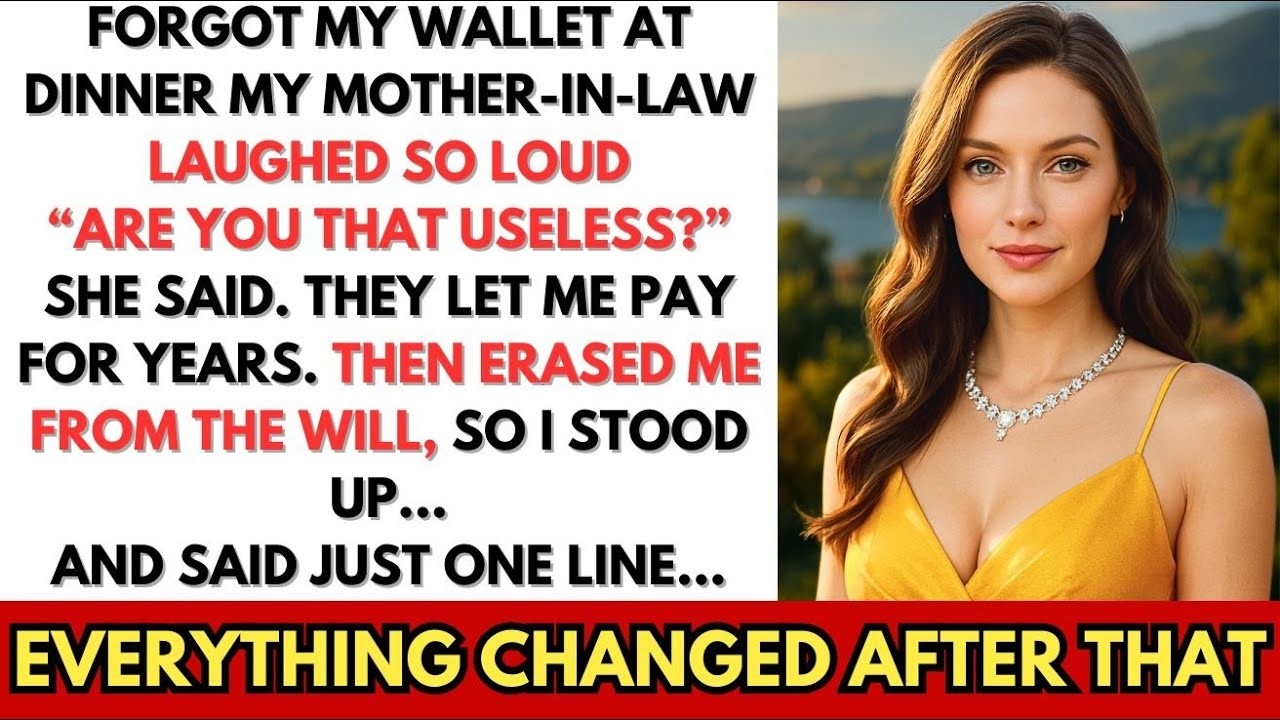 I Forgot My Wallet—My In-Laws Humiliated Me at Dinner, Now They’re Out of My Life