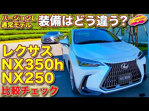 【比較】レクサス 新型 NX バージョンLと通常モデルの差は？　 350h バージョンL と NX250 (通常モデル)を ラブカーズTV 河口まなぶ が内外装じっくり比較チェック！