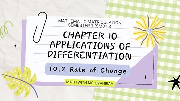 Chapter 10 | 10.2 Rate of Change (SM015)