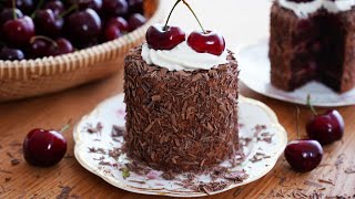 Mini Black Forest Cake Recipe 🍒 / Mini Forêt Noire / Cherry Chocolate Cake screenshot 4
