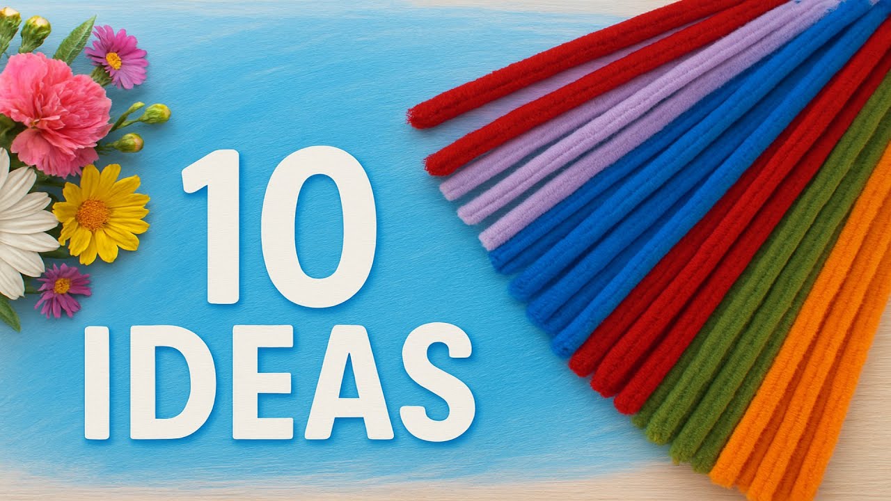 Невероятно просто! 😍 10 УДИВИТЕЛЬНЫХ ручных цветов из ершиков и синельных стержней! Aimee DIY