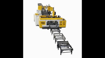 H I Beam Profile CNC Drilling Cutting Machine | H I Beam CNC Rotation Angle Band Sawing Machine Line