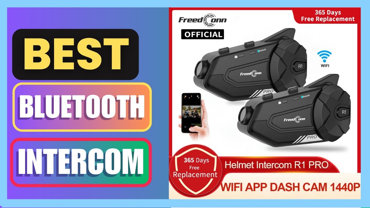 Best Freedconn R1 Pro Bluetooth Motorcycle Intercom Helmet Headset