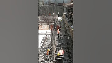 Footing and column reinforcement setup in site |  👷 #footingbuild #shorts #viral #video #youtube