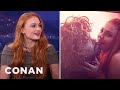 Sophie Turner Got Caught Licking A Tyrion Mask | CONAN on TBS