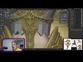 ⚔️ Elf Paladin – 3D Sculpting Process | Part 3 – Chest Armor &amp; Edge Loop Ornaments