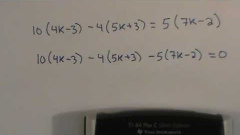 Using technology to solve linear equations Example 2