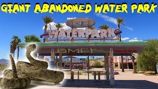 24 HOUR OVERDAY CHALLENGE ABANDONED WATER PARK IN THE DESERT! EXTREME DESERT HEAT CHALLENGE