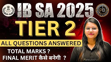 IB SA TIER 2 | Descriptive Paper | Qualifying marks | Final Merit | Fariha Ma