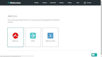 Linking MyZone to PT Distinction V3