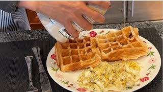 Recipe #12  - Home made Waffles (Quick and easy breakfast)