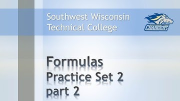 Math Review - Formulas Chapter Practice Set 2, Pt 2 "Order of Operations".