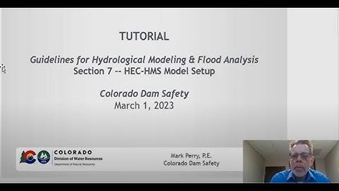 Video 7 Hydrology Guidelines, HEC HMS Model Setup