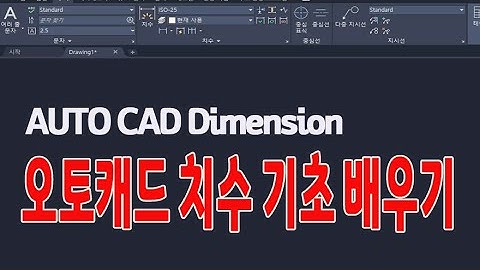 오토캐드 치수 기본적인 기능 배우기(Autodesk  Autocad Dimension Lectures)