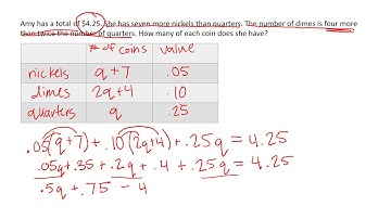 Word Problems Part 4:  Coins