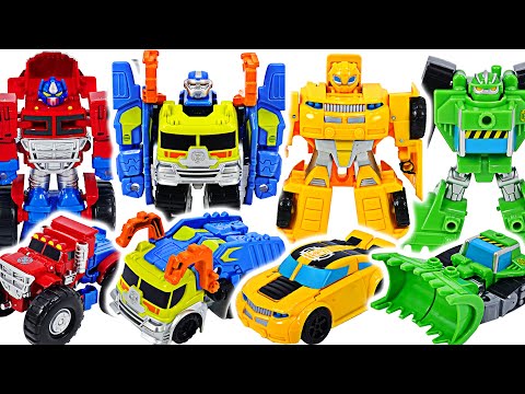 Transformers Rescue Bots Salvage and Bumblebee with Chameleon Toy | DuDuPopTOY