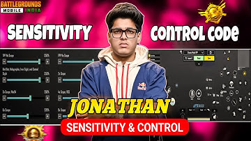 Jonathan NEW Sensitivity & Controls Revealed😱 | BGMI 4.0 No Recoil Settings🔥