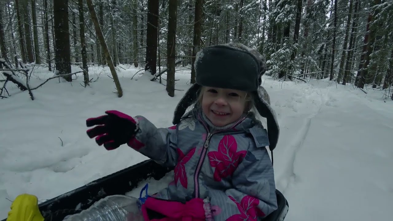 Поход С Дочкой В Зимний Лес! Посиделки у Костра. Лесной Чай.