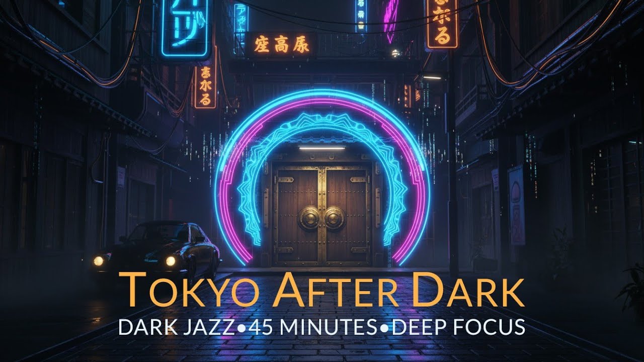 45 Minutes Synthwave & Dark Jazz for Deep Focus - Neon Tokyo Nights