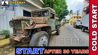 Cold starting 59 years old Nissan Jonga truck after 30 years of sleeping | Yathra Today