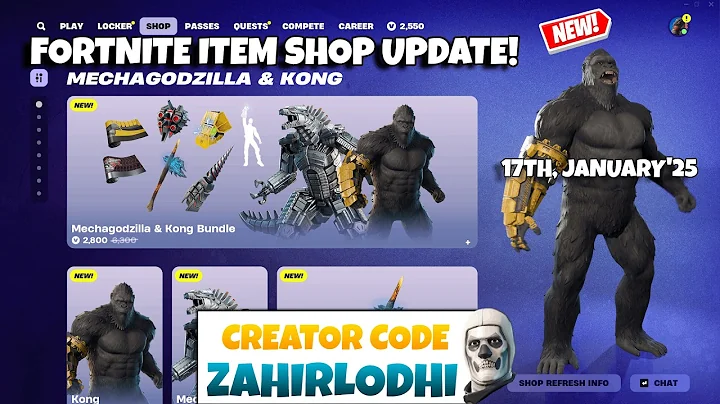 Kong & Mechagodzilla Skins Are Here! Fortnite Item Shop Update [17th January, 2025] (CH6 S1)