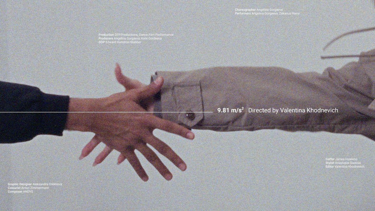 9.81 m/s² · Short film · dance × sport × fashion × science · Dance.Film.Performance (DFP)
