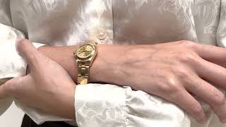 Vidéo: Montre Rolex Oyster Perpetual Lady (ref 76188) en or jaune 18 Cts de 2000