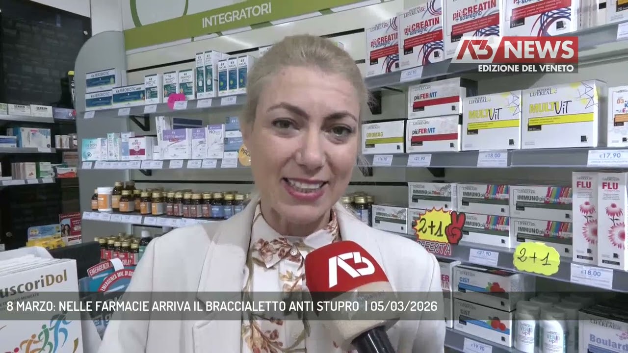 8 MARZO: NELLE FARMACIE ARRIVA IL BRACCIALETTO ANTI STUPRO  | 05/03/2026