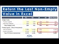 Return Last Non-Empty Cell in a Row or Column in Excel