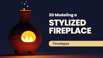 Stylized Fireplace - 3D Modeling Timelapse