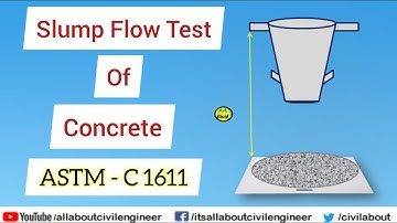 Slump Flow Test of Concrete | ASTM C 1611 | Urdu / Hindi | All About Civil Engineer