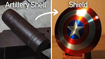 砲弾でキャプテン アメリカの盾を作ってみた Making Captain America Shield From Artillery Shell 