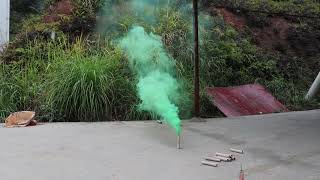💨💚 Testing Our Green Grenade Style Smoke Fireworks Before Final Assembly.