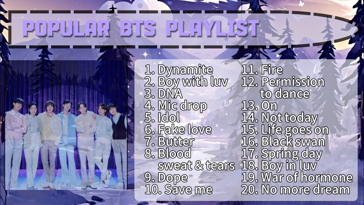 1 hour bts playlist of their most popular songs
