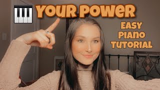 “Your Power” -Billie Eilish super easy piano tutorial!