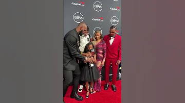 LeBron James Posing Zhuri With The ESPY Award Shorts 