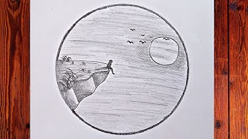 How To Draw Cliffs, Cliff Drawing Easy, Draw Cliffs Step By Step