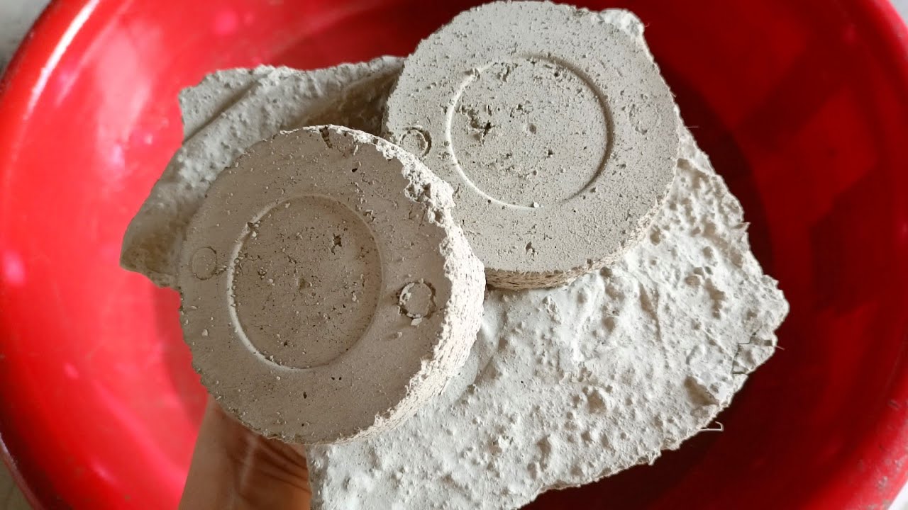 👉New Requested 🎥 Pure Cement Slabs Dusty😷 Dipping In Lots Of 💦 Thick Creamy Paste Play