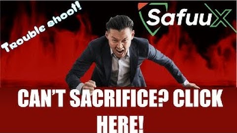 SAFUU | THE SAFUUX BLOCKCHAIN | How to sacrifice! Having Issues? #safuu #safuux #safuusacrifice