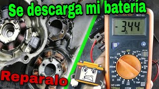 Por que se descarga la Batería de mi moto Parte 2, como checar estator y regulador